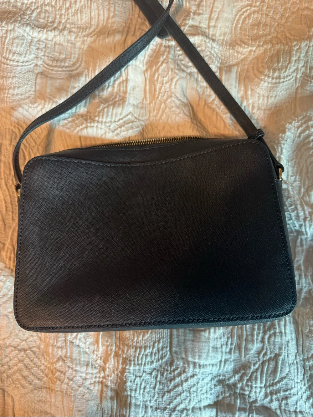 Michael Kors Black Crossbody with Gold Stud Trim